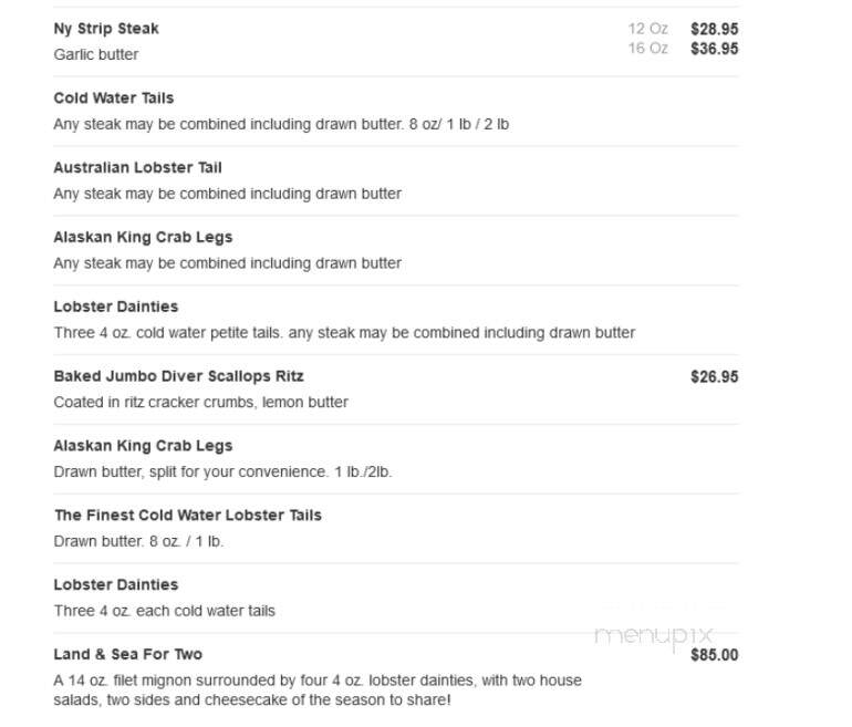 Friar's Table - Buffalo, NY menu_pic