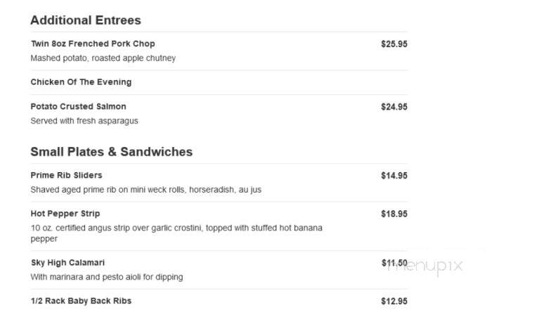 Friar's Table - Buffalo, NY menu_pic