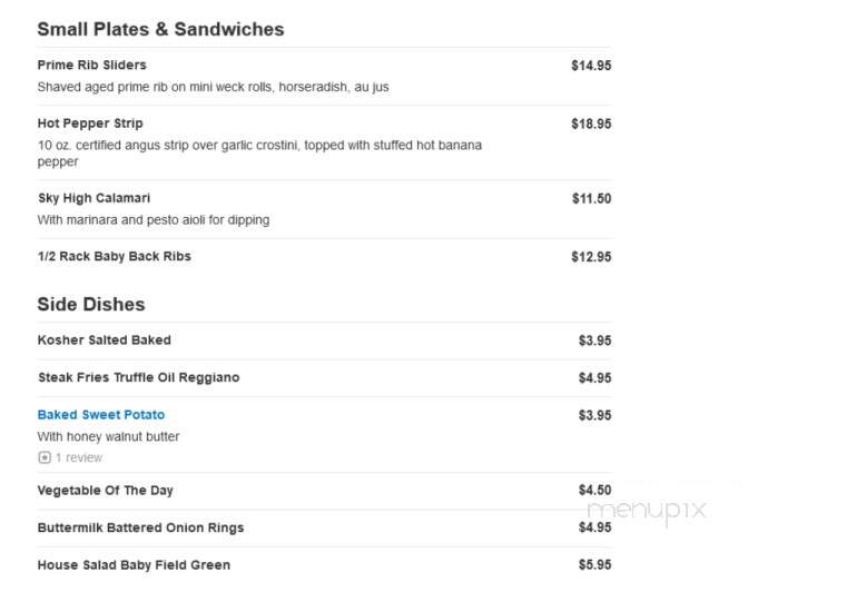 Friar's Table - Buffalo, NY menu_pic