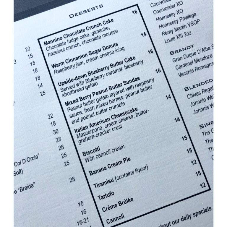 Mannino's Italian Restaurant - Commack, NY menu_pic