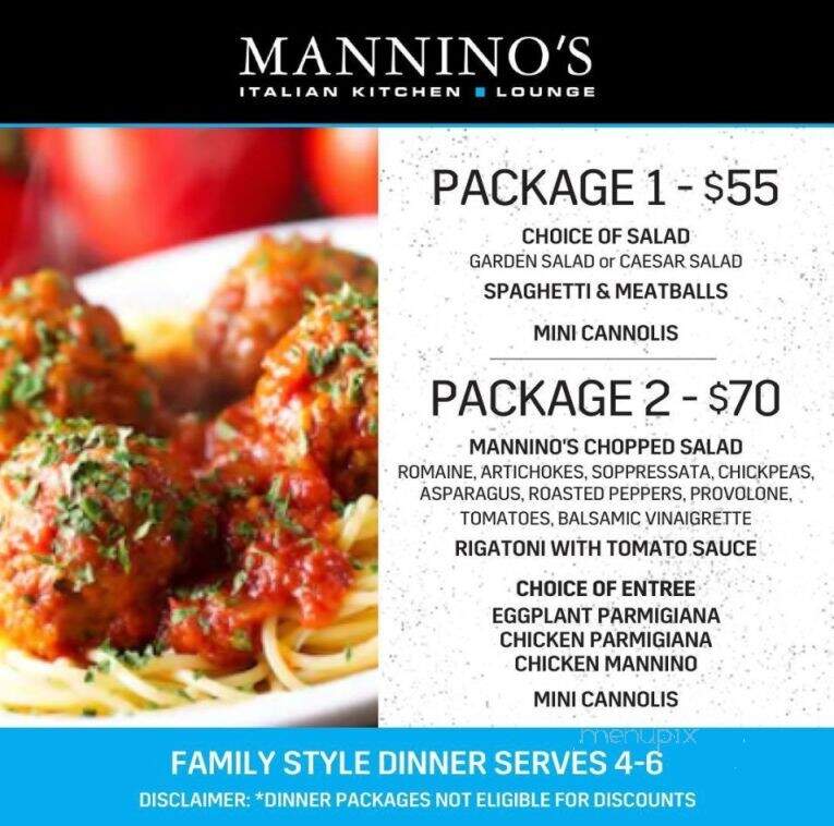 Mannino's Italian Restaurant - Commack, NY menu_pic