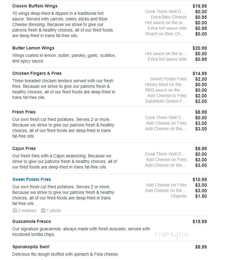 Fresco Pizza & Grill - Newtown Square, PA menu_pic