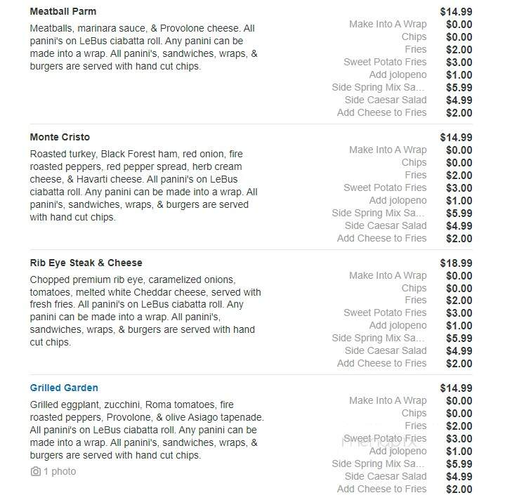 Fresco Pizza & Grill - Newtown Square, PA menu_pic