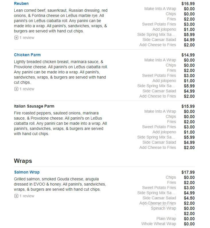 Fresco Pizza & Grill - Newtown Square, PA menu_pic