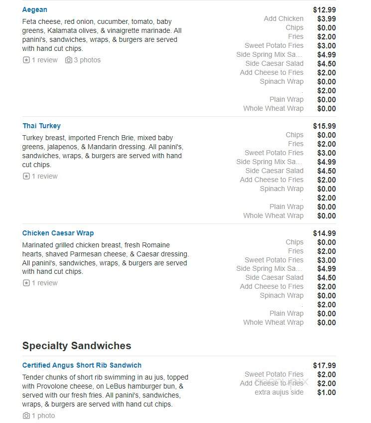 Fresco Pizza & Grill - Newtown Square, PA menu_pic