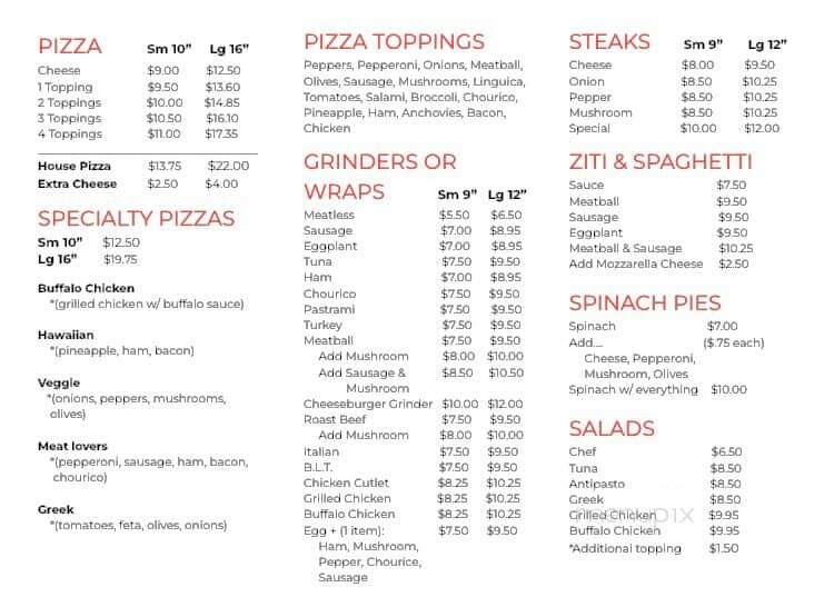 Cisco's Pizza - Providence, RI menu_pic