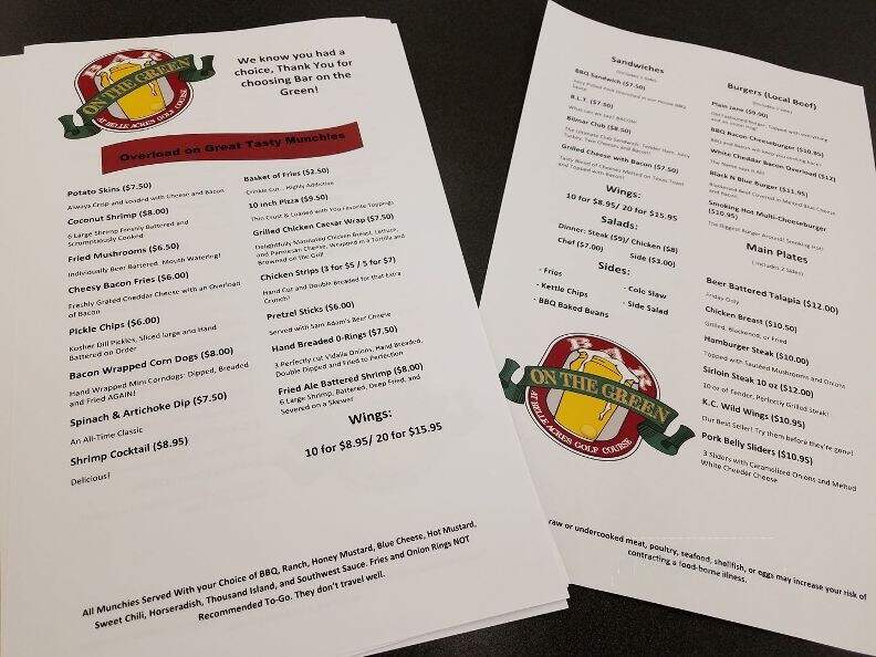 Belle Acres Restaurant - Cookeville, TN menu_pic