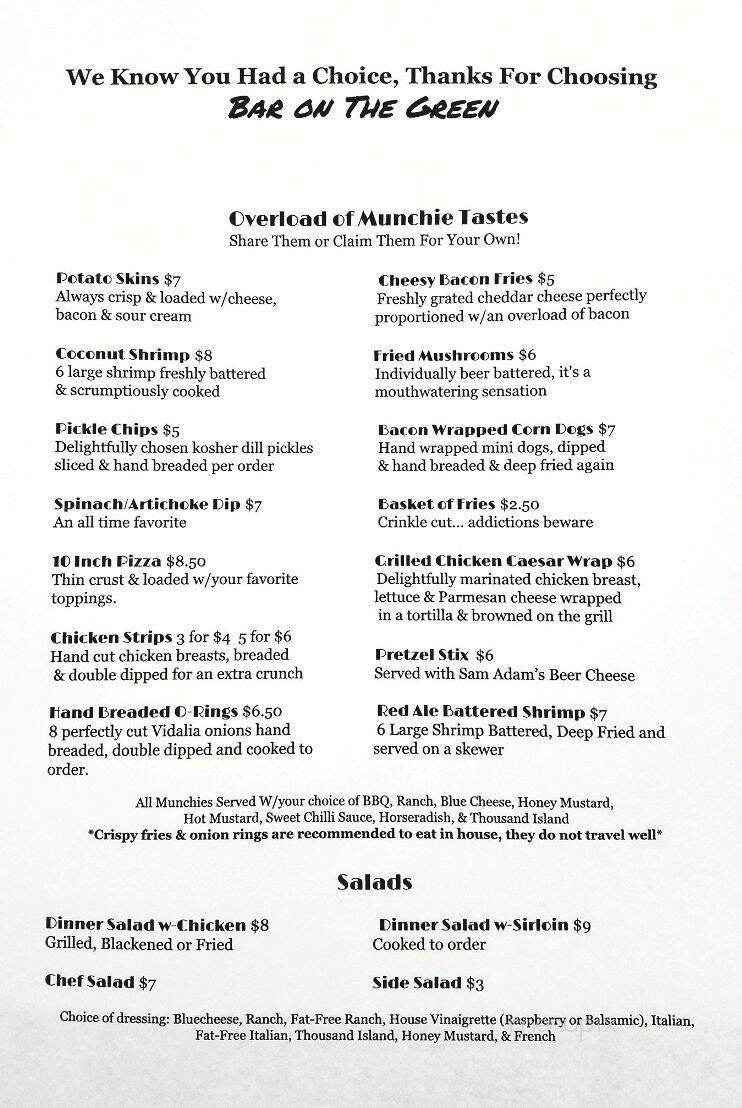 Belle Acres Restaurant - Cookeville, TN menu_pic