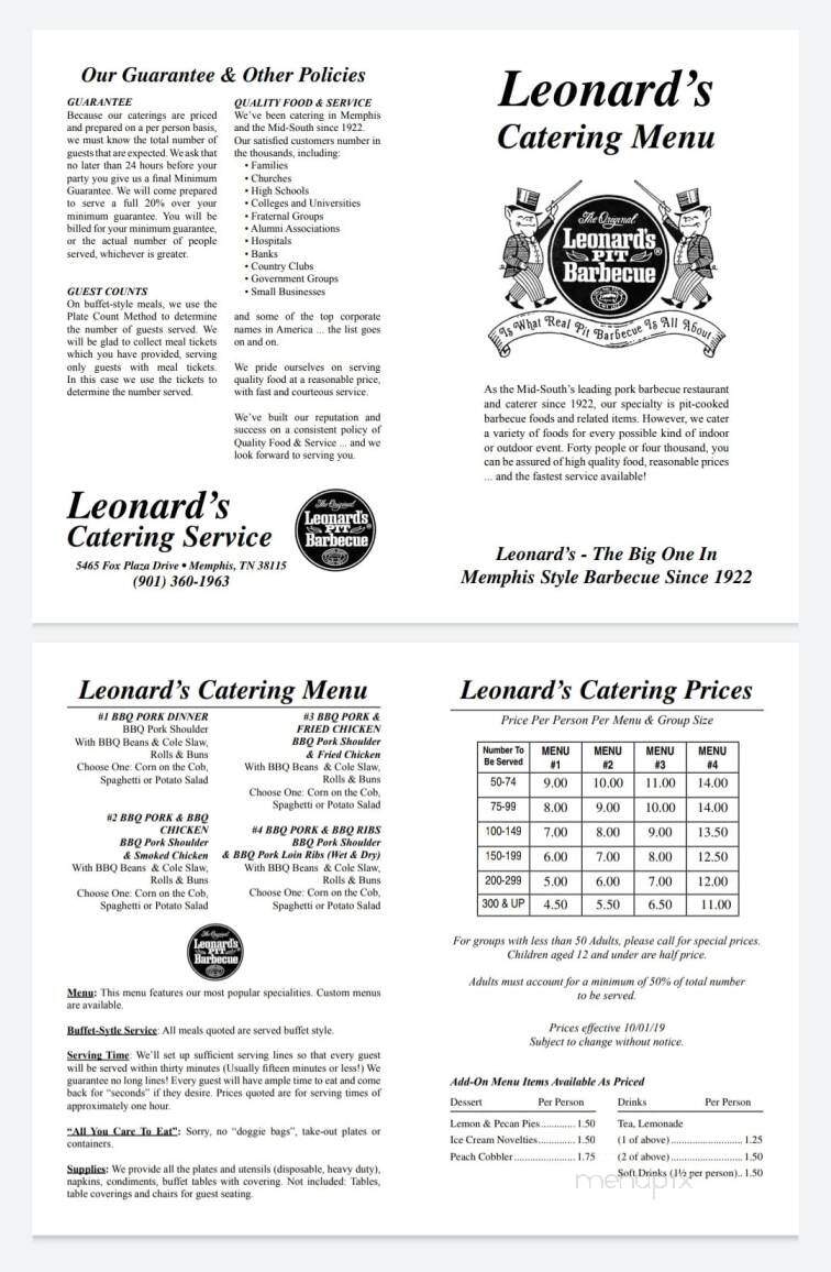 Leonard's Pit Barbecue - Memphis, TN