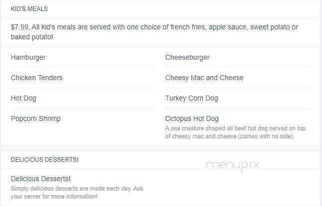 High Tidez Of The Potomac - Colonial Beach, VA menu_pic