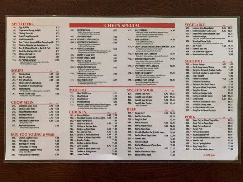 Top China - Woodbridge, VA menu_pic