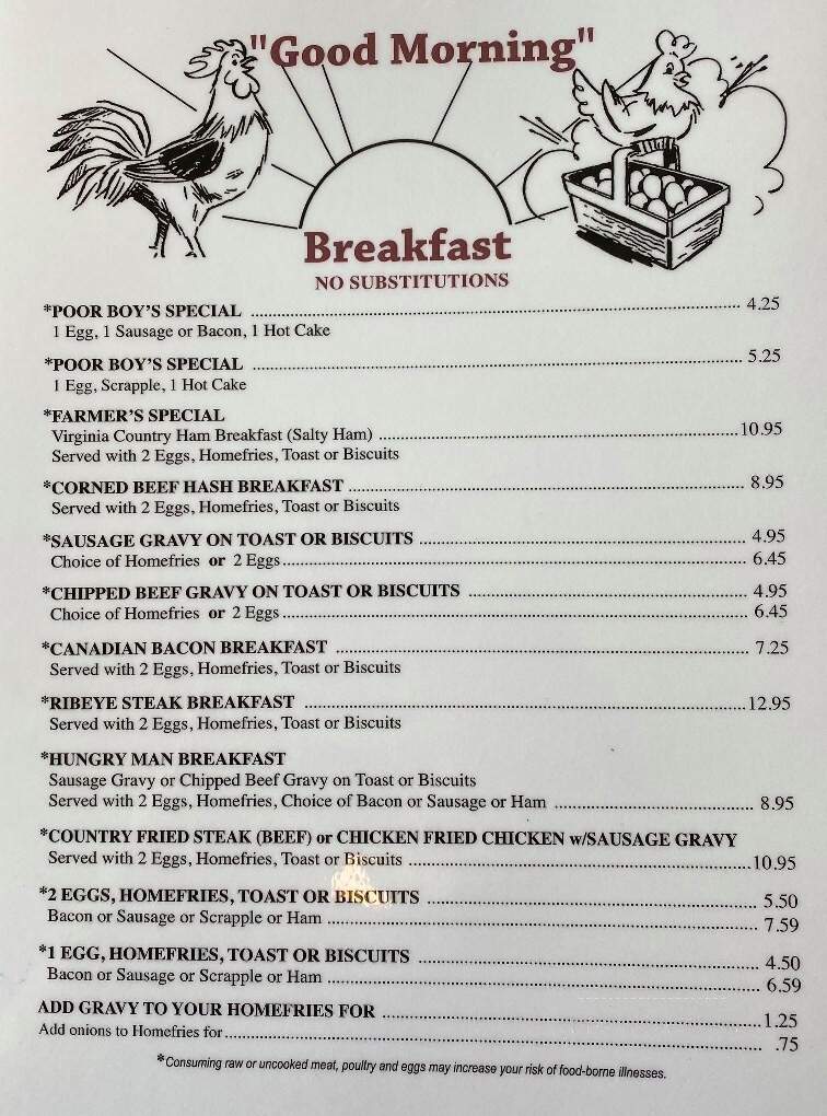 Yorkshire Restaurant - Manassas, VA menu_pic