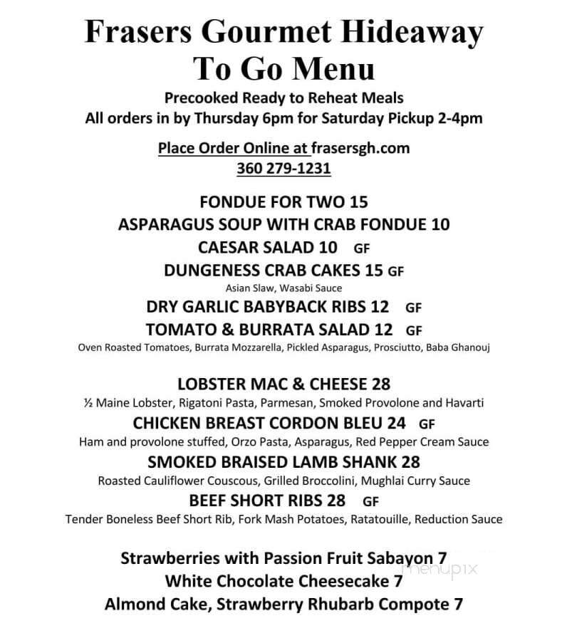 Frasers Gourmet Hideaway - Oak Harbor, WA