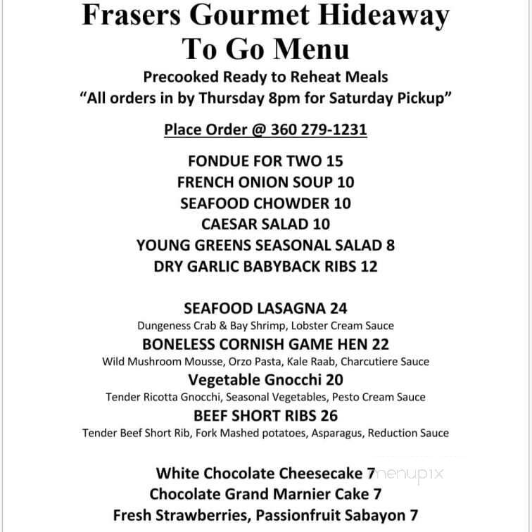 Frasers Gourmet Hideaway - Oak Harbor, WA