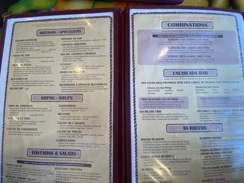 Isla Bonita - Bainbridge Island, WA menu_pic