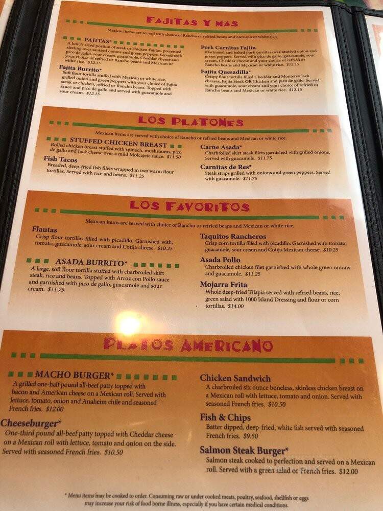 Isla Bonita - Bainbridge Island, WA menu_pic