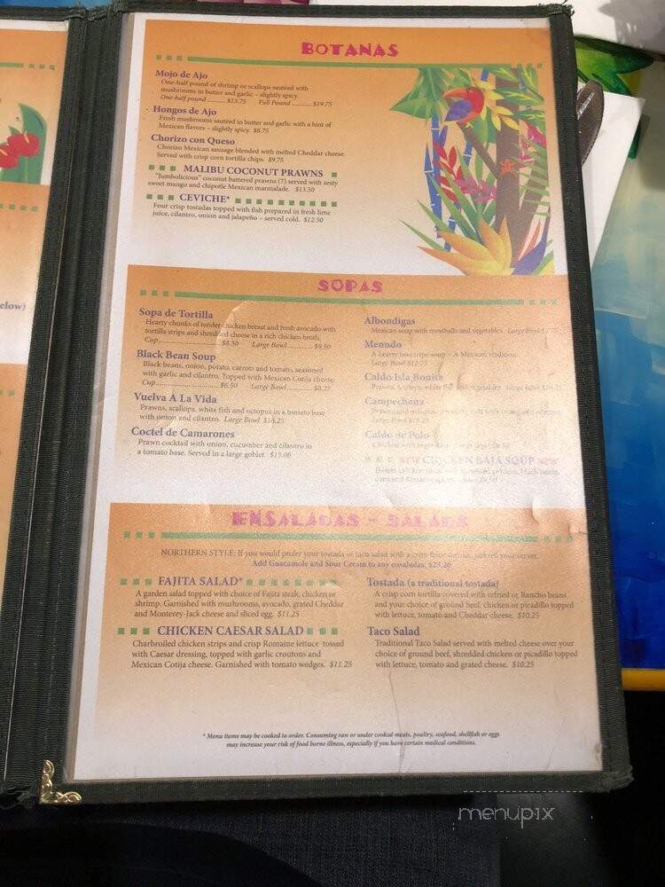 Isla Bonita - Bainbridge Island, WA menu_pic