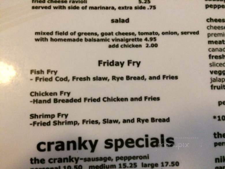 Cranky Al's Bakery & Pizza - Milwaukee, WI menu_pic