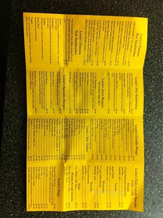 Louie's Pizzeria - Lake Geneva, WI menu_pic