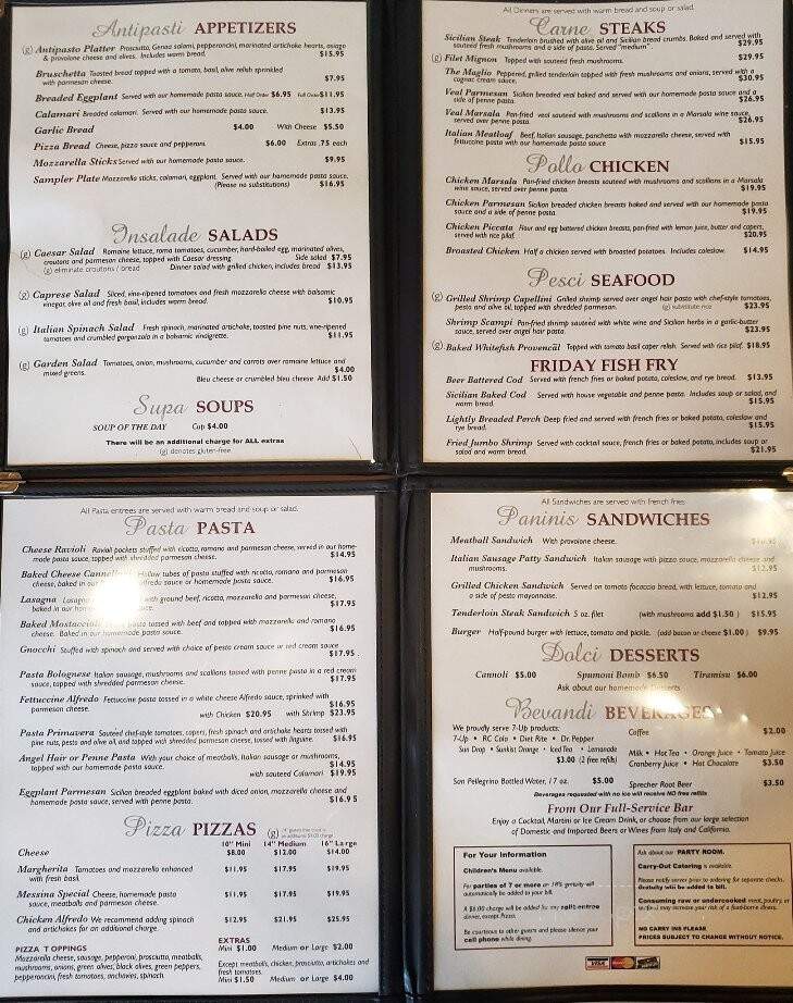 Messina 2 - Saukville, WI menu_pic