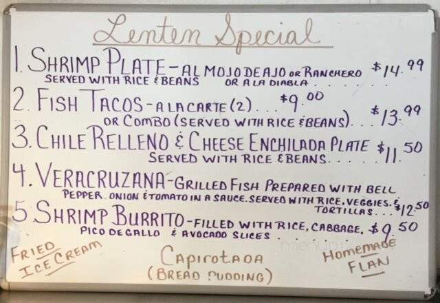 Casa Blanca Mexican Restaurant - Hacienda Heights, CA menu_pic