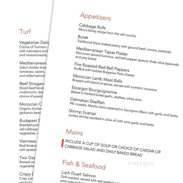 Miro's Restaurant - Palm Springs, CA menu_pic