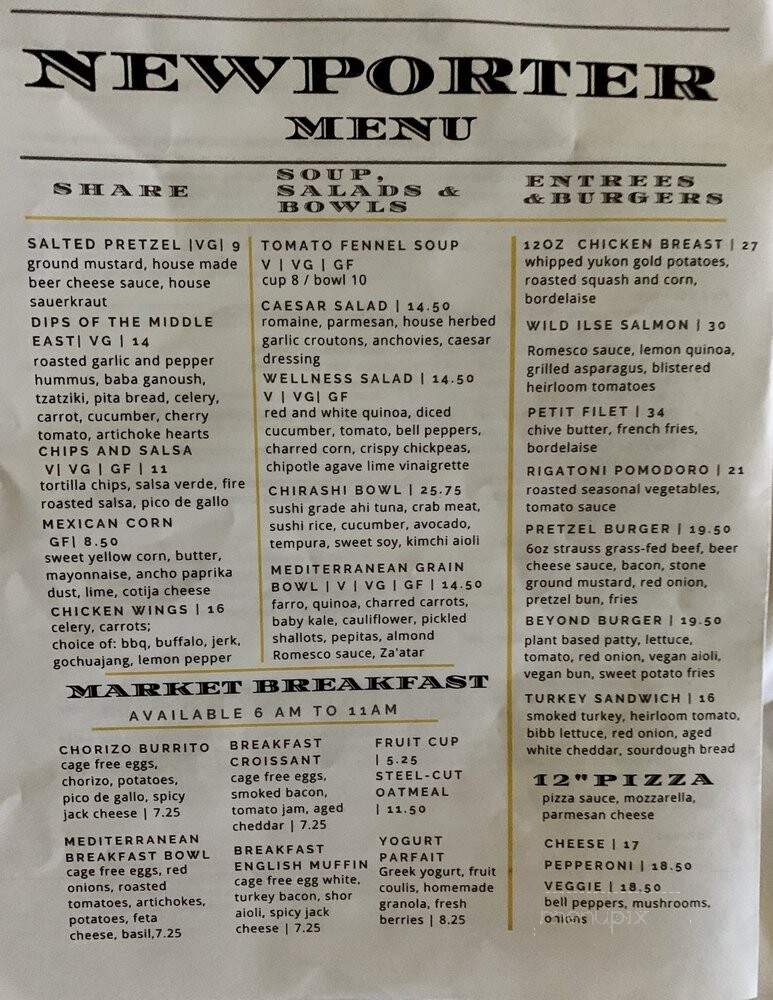 Hyatt Regency-Newport Beach - Newport Beach, CA menu_pic