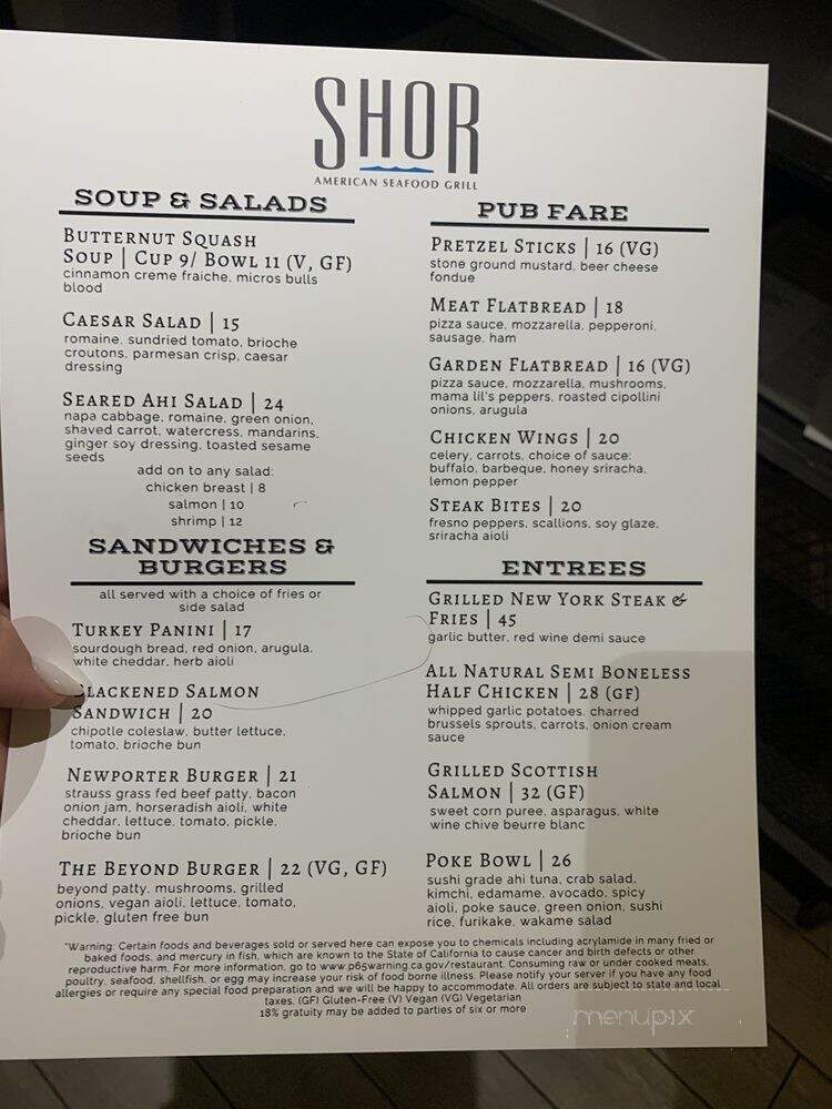 Hyatt Regency-Newport Beach - Newport Beach, CA menu_pic