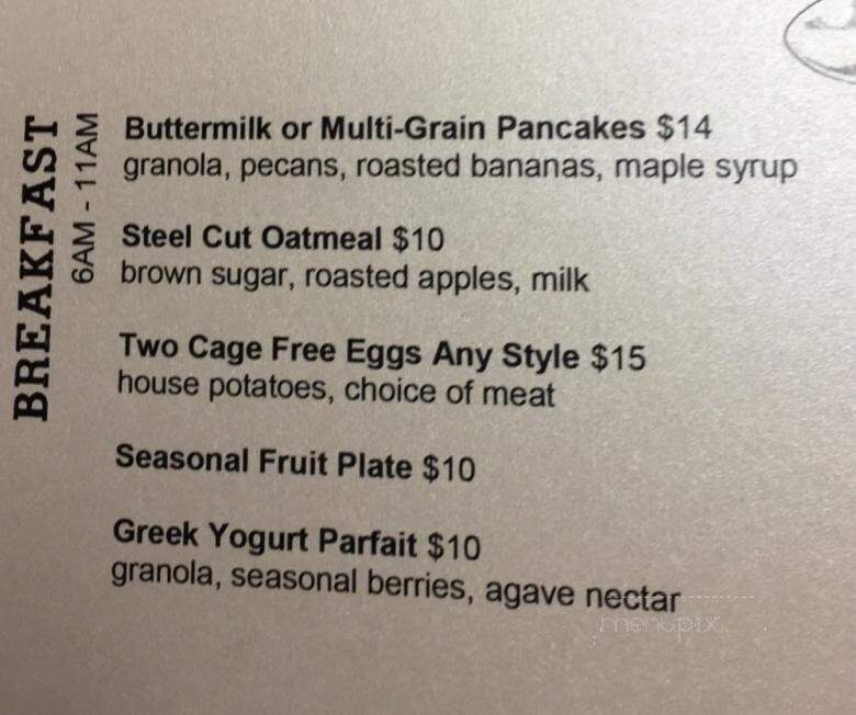Hyatt Regency-Newport Beach - Newport Beach, CA menu_pic
