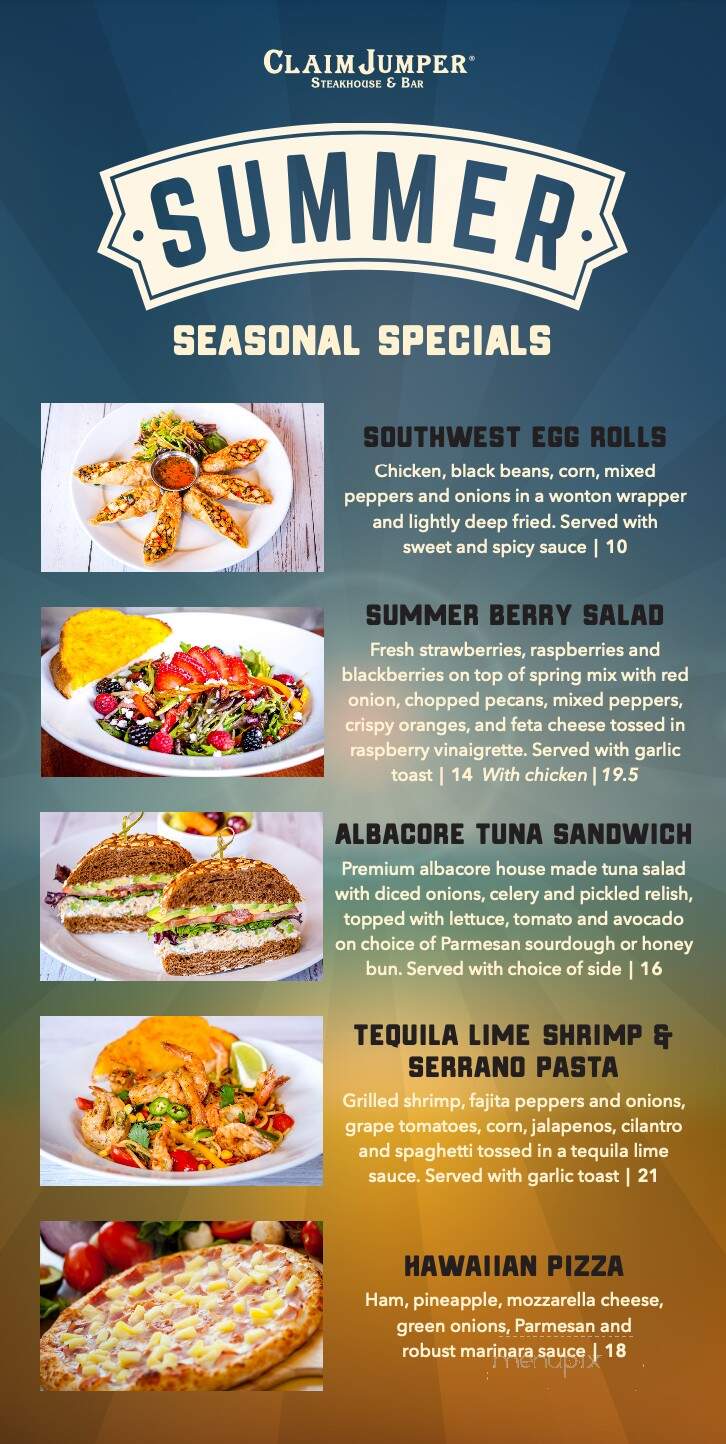 Claim Jumper Restaurant - San Bernardino, CA menu_pic