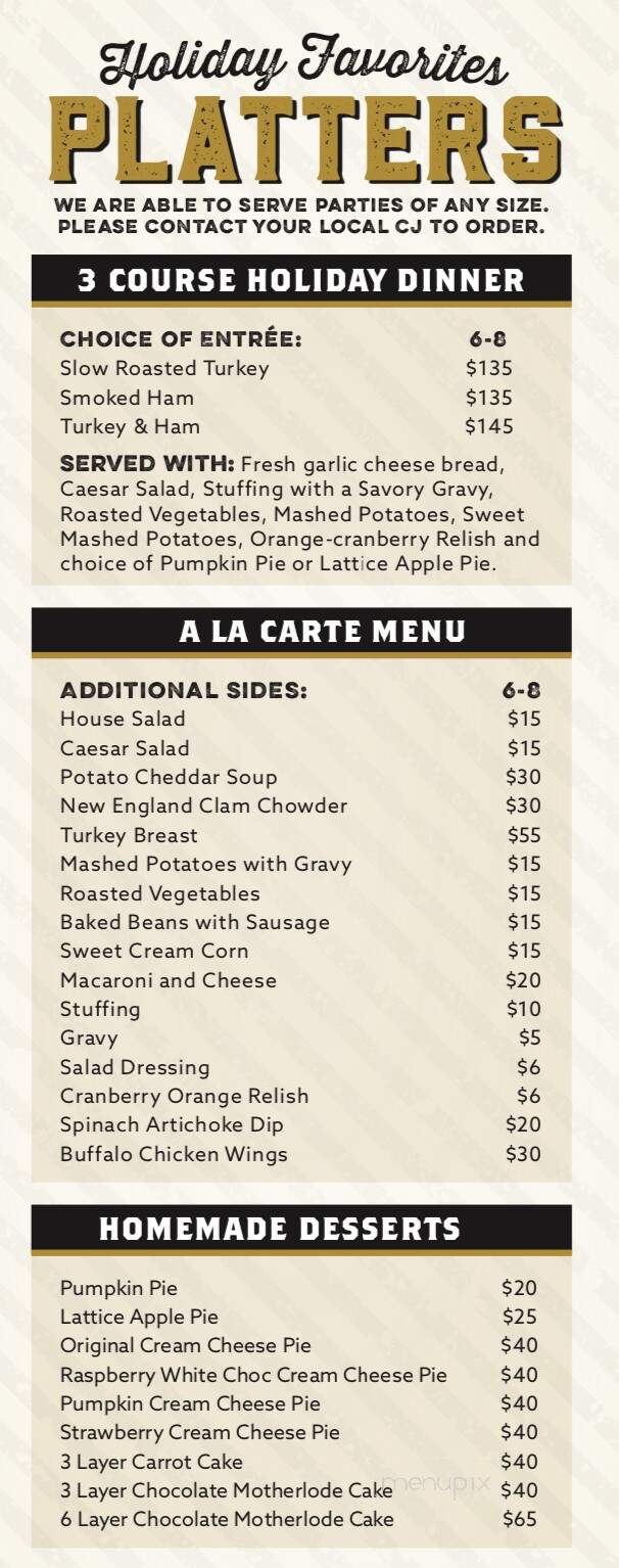 Claim Jumper Restaurant - San Bernardino, CA menu_pic