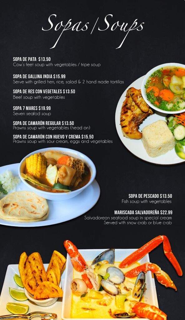 El Tazumal - San Pablo, CA menu_pic