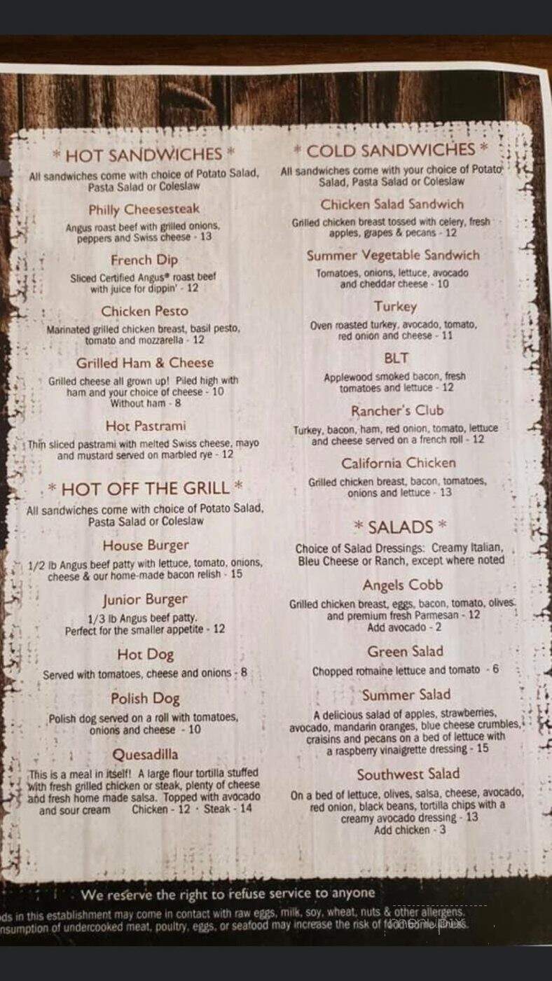 Sue's Angels Creek Cafe - Angels Camp, CA menu_pic