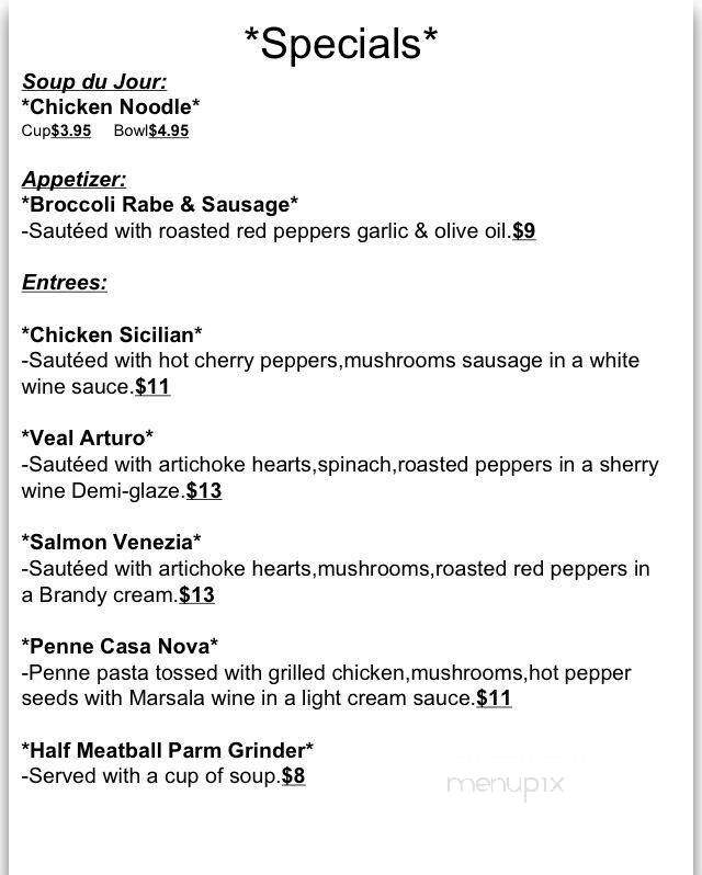 Casa Nova Restaurant & Pizza - Shelton, CT menu_pic
