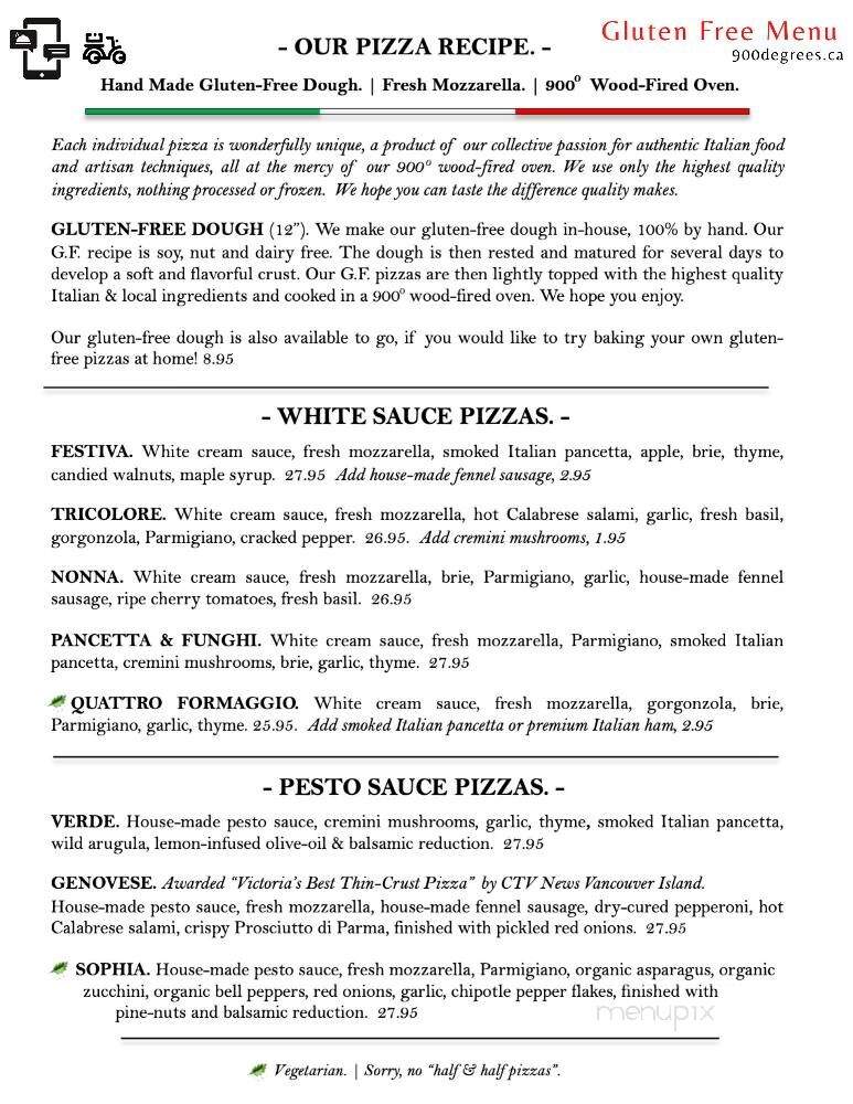 900 Degrees Wood-fired Pizzeria - Victoria, BC menu_pic