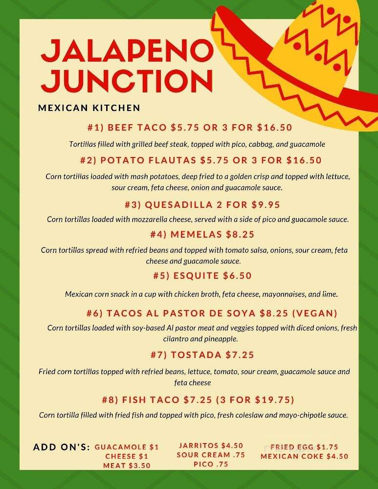 Deadwood Junction - Greenwood, BC menu_pic