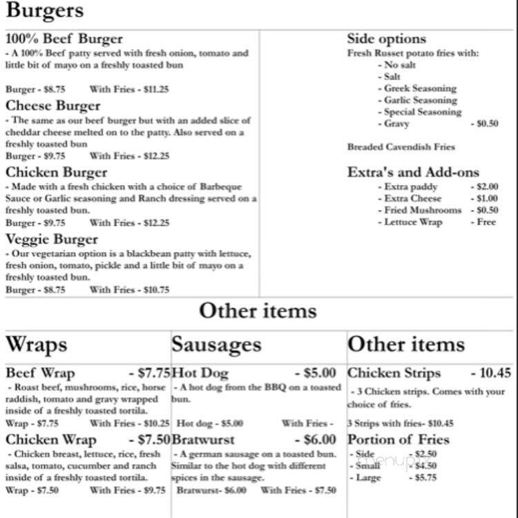 Deadwood Junction - Greenwood, BC menu_pic