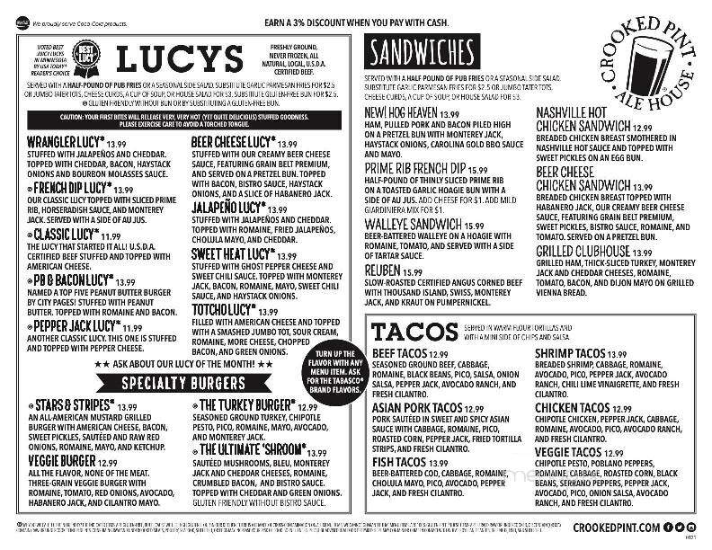 Crooked Pint Ale House - Chaska, MN menu_pic