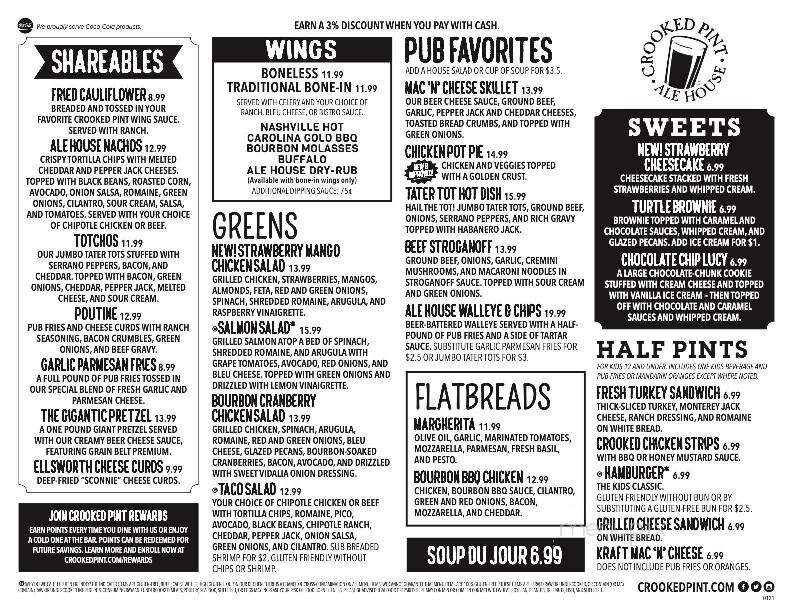 Crooked Pint Ale House - Chaska, MN menu_pic