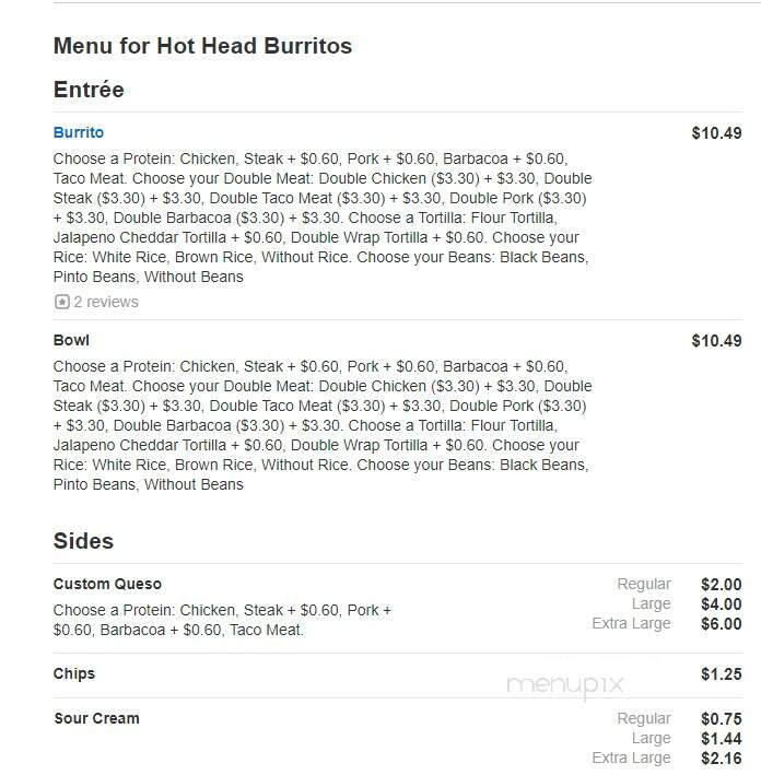 Hot Head Burritos - Zanesville, OH