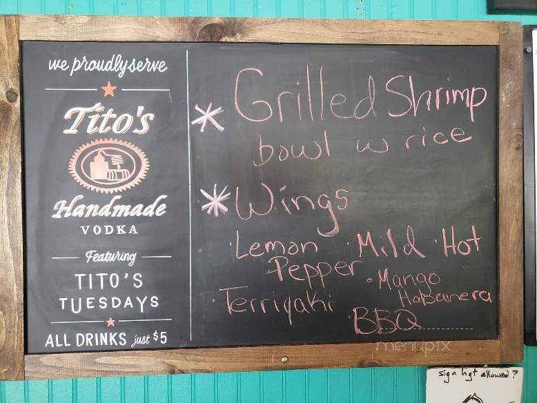 Sand Bar - Hiawassee, GA menu_pic