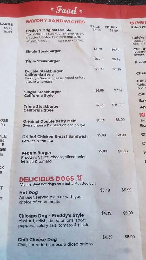 Freddy's Frozen Custard & Steakburgers - National City, CA menu_pic