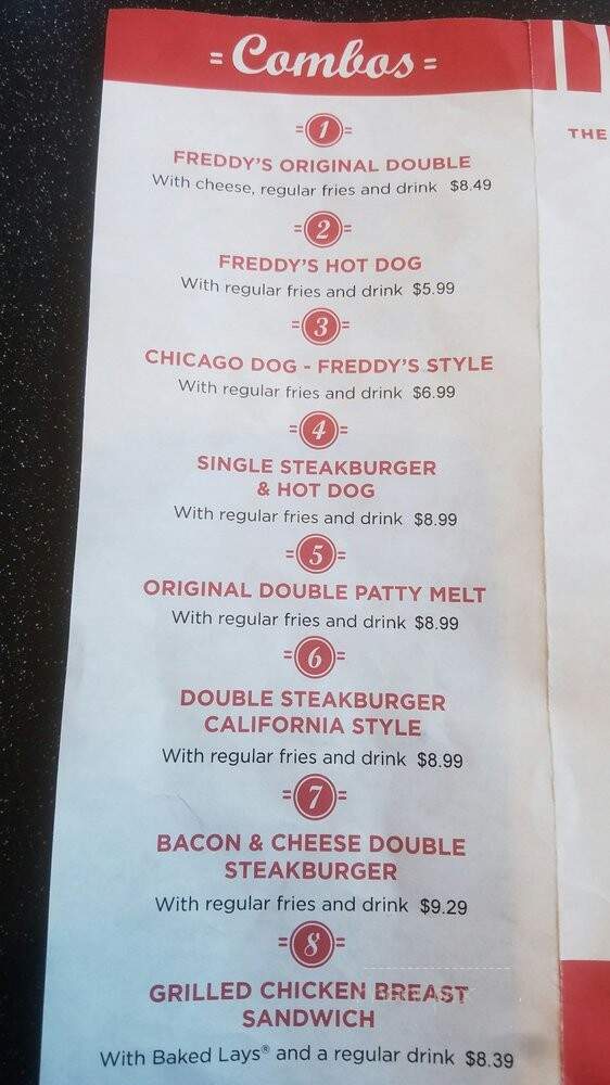 Freddy's Frozen Custard & Steakburgers - National City, CA menu_pic