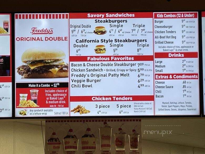 Freddy's Frozen Custard & Steakburgers - National City, CA menu_pic