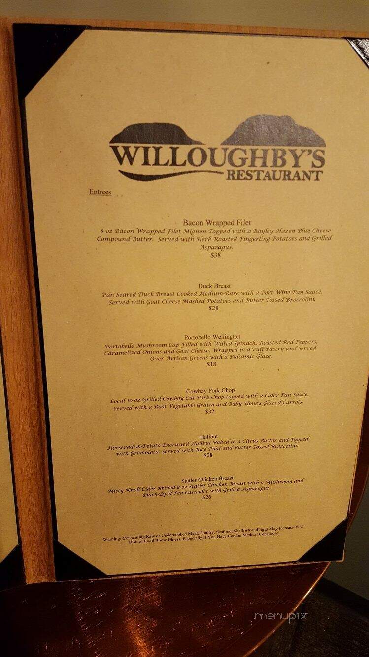 Willoughby's - East Burke, VT menu_pic