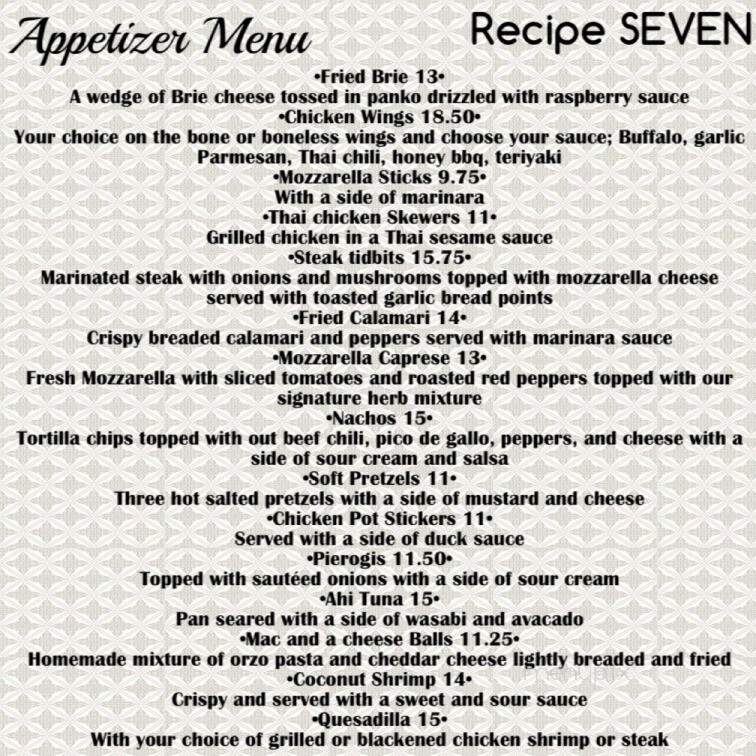 Recipe 7 - Miller Place, NY menu_pic