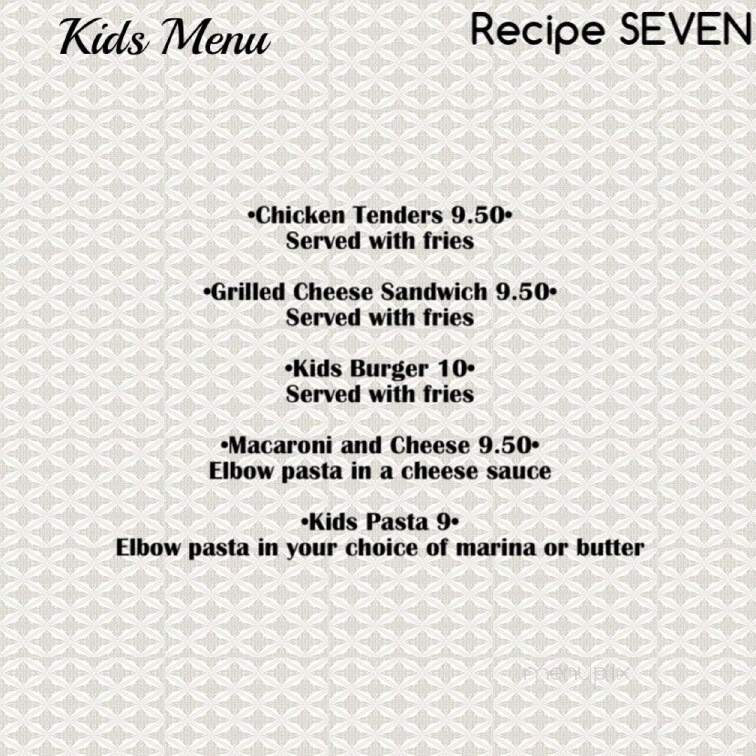 Recipe 7 - Miller Place, NY menu_pic