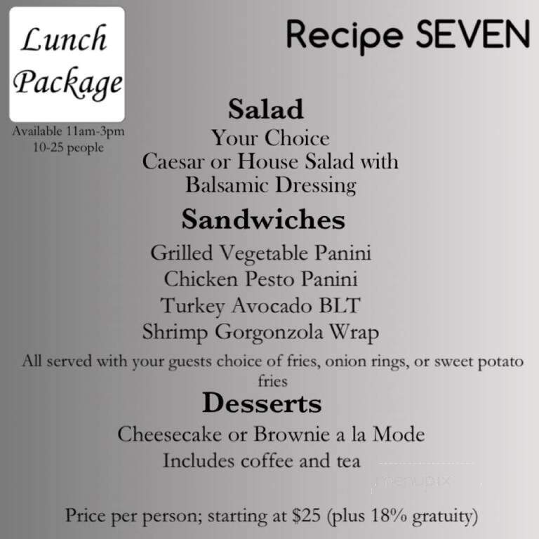 Recipe 7 - Miller Place, NY menu_pic