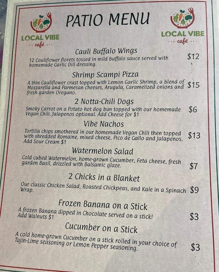 Local Vibe Cafe - Petersburg, VA menu_pic