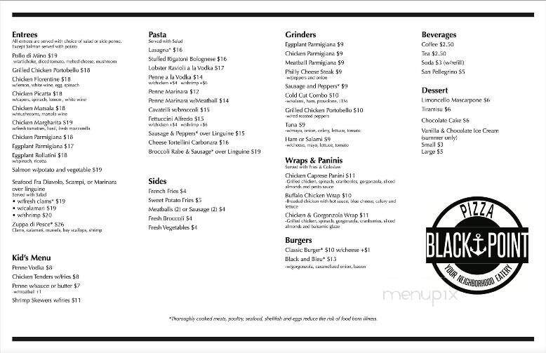 Black Point Pizza - Niantic, CT menu_pic